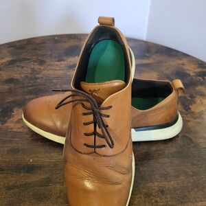 Wolf & Shepherd Derby Shoes Men Size 9M Crossover Honey Leather Longwing Inserts